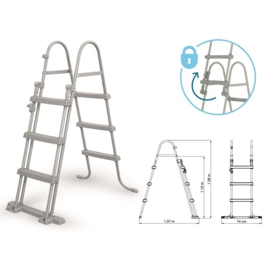 Bestway 58330 Bezpečný Rebrík 107cm, schodíky k bazénu