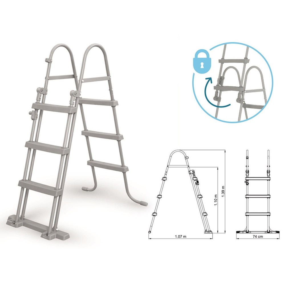 Bestway 58330 Bezpečný Rebrík 107cm, schodíky k bazénu