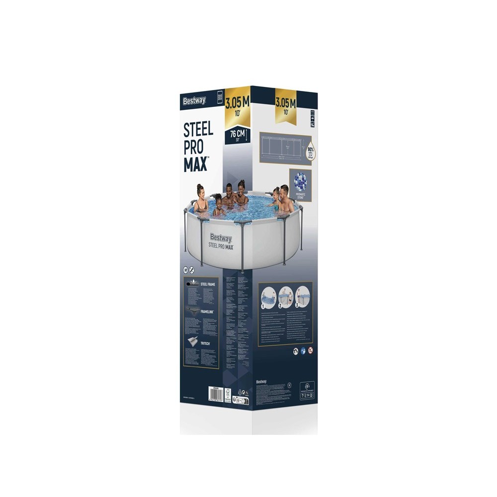 Bestway 56406 Bazén s kovovou konštrukciou Steel Pro MAX 305 x 76 cm