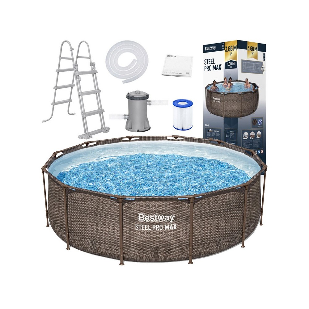 Bestway Bazén 56709 s kovovou konštrukciou Ratan Power Steel MAX™ Deluxe Series™ 366cm x 100cm
