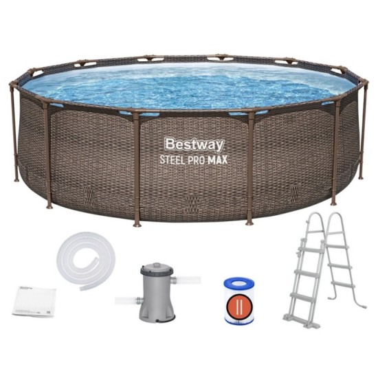 Bestway Bazén 56709 s kovovou konštrukciou Ratan Power Steel MAX™ Deluxe Series™ 366cm x 100cm
