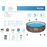 Bestway Bazén 56709 s kovovou konštrukciou Ratan Power Steel MAX™ Deluxe Series™ 366cm x 100cm