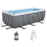 Bestway 56457 Bazén s kovovou konštrukciou POWER STEEL 412 cm x 201 cm x 122 cm + piesková filtrácia + rebrík
