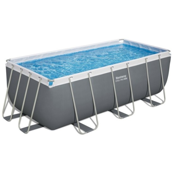 Bestway 56457 Bazén s kovovou konštrukciou POWER STEEL 412 cm x 201 cm x 122 cm + piesková filtrácia + rebrík