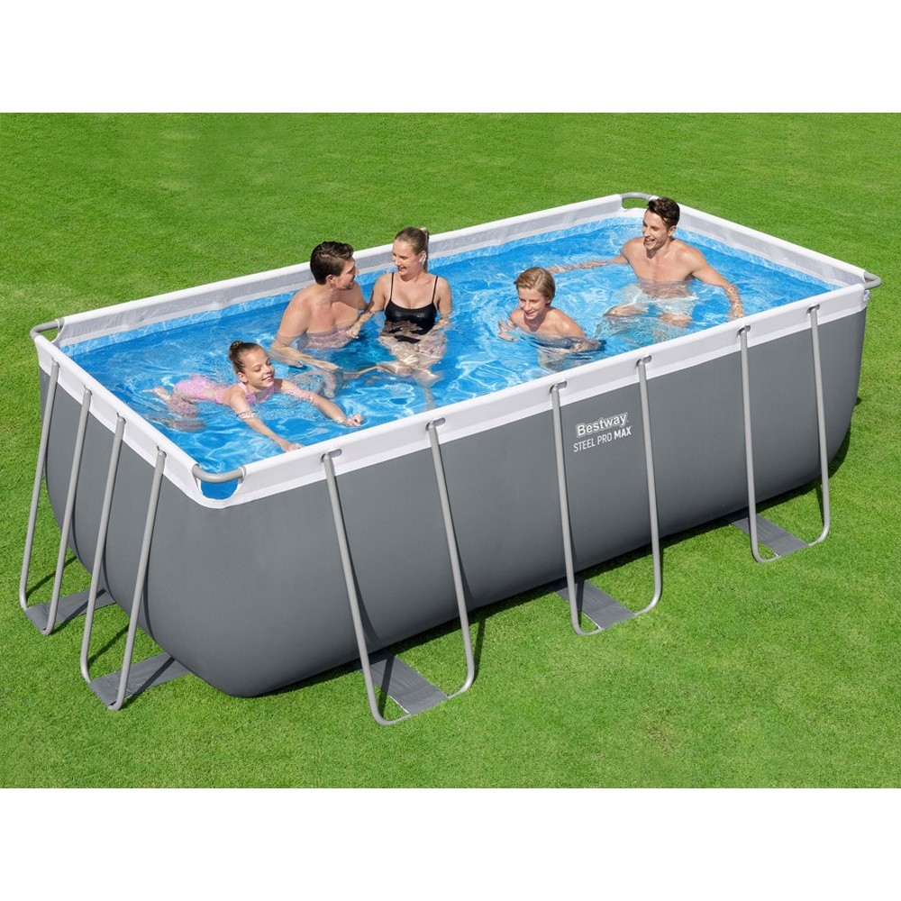 Bestway 56457 Bazén s kovovou konštrukciou POWER STEEL 412 cm x 201 cm x 122 cm + piesková filtrácia + rebrík