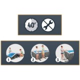 Bestway 56457 Bazén s kovovou konštrukciou POWER STEEL 412 cm x 201 cm x 122 cm + piesková filtrácia + rebrík