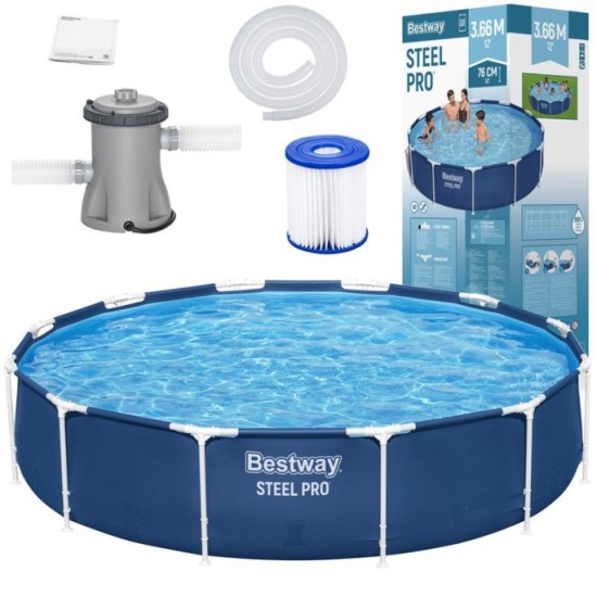Bestway Bazén s kovovou konštrukciou 366cm x 76cm s filtračným čerpadlom 7v1