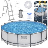 Bestway 56950 Bazén s kovovou konštrukciou STEEL-PRO MAX 427cm x 107cm + filtračné čerpadlo + rebrík + plachta