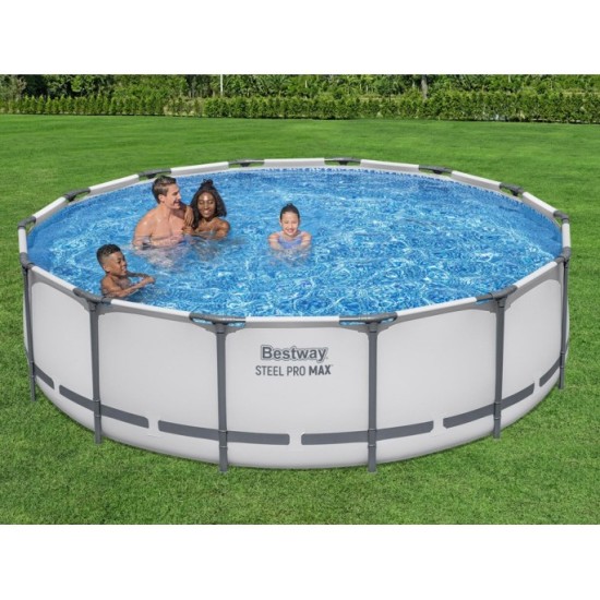 Bestway 56950 Bazén s kovovou konštrukciou STEEL-PRO MAX 427cm x 107cm + filtračné čerpadlo + rebrík + plachta