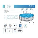 Bestway 56950 Bazén s kovovou konštrukciou STEEL-PRO MAX 427cm x 107cm + filtračné čerpadlo + rebrík + plachta