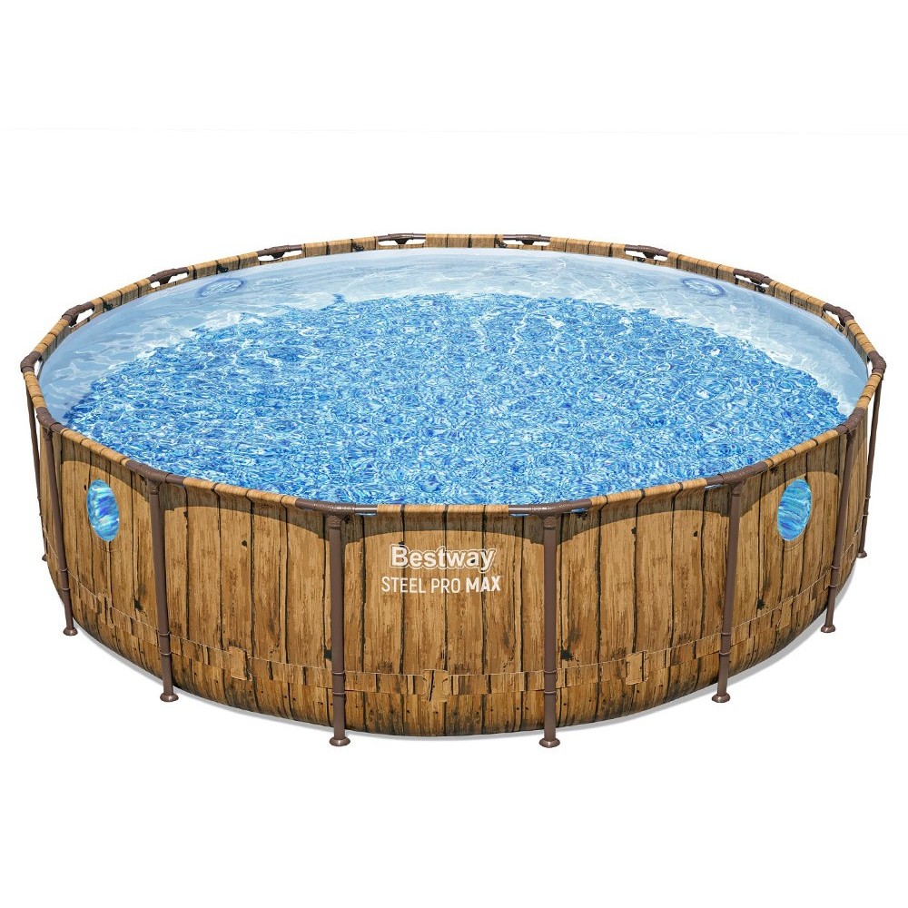 BESTWAY 56725 Bazén s kovovou konštrukciou Power Steel Swim Vista 7v1 488 cm x 122 cm + Filtračné čerpadlo + Rebrík + Plachta, i
