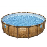 BESTWAY 56725 Bazén s kovovou konštrukciou Power Steel Swim Vista 7v1 488 cm x 122 cm + Filtračné čerpadlo + Rebrík + Plachta, i