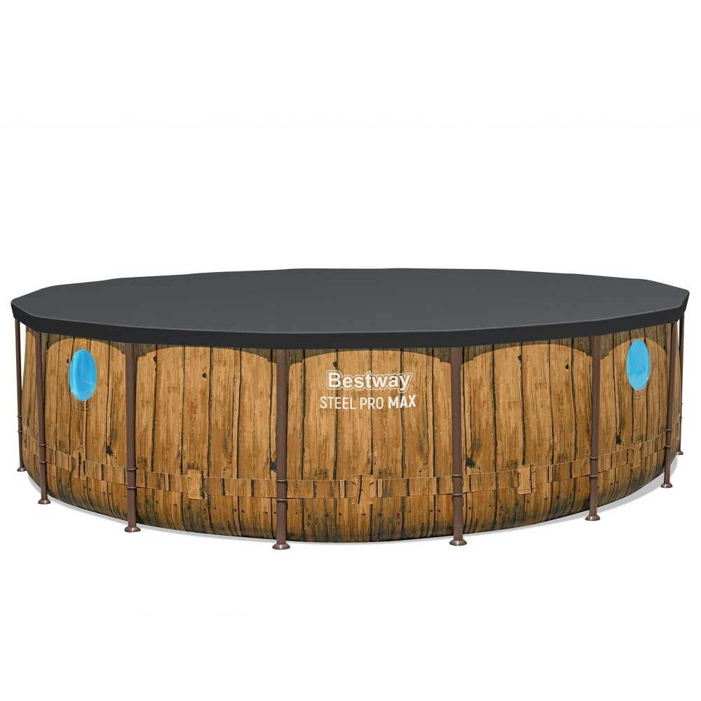 BESTWAY 56725 Bazén s kovovou konštrukciou Power Steel Swim Vista 7v1 488 cm x 122 cm + Filtračné čerpadlo + Rebrík + Plachta, i