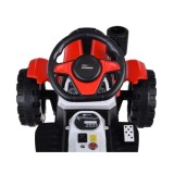 JOKO Elektrický traktor s vyklápacou vlečkou, MP3, USB, diaľkové ovládanie, červený
