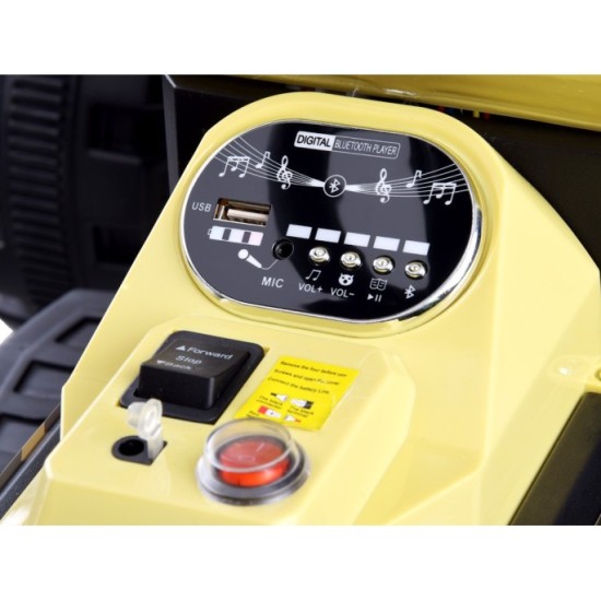 JOKO Elektrický traktor s vyklápacou vlečkou, MP3, USB, diaľkové ovládanie, zelený