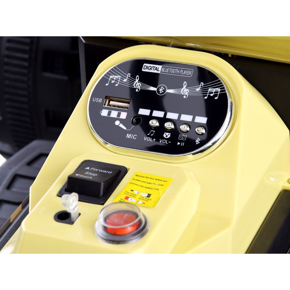 JOKO Elektrický traktor s vyklápacou vlečkou, MP3, USB, diaľkové ovládanie, zelený