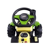 JOKO Elektrický traktor s vyklápacou vlečkou, MP3, USB, diaľkové ovládanie, zelený