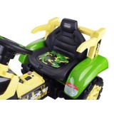 JOKO Elektrický traktor s vyklápacou vlečkou, MP3, USB, diaľkové ovládanie, zelený