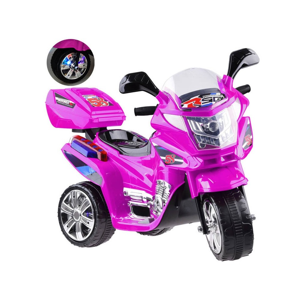 JOKO Elektrická Motorka Lights, osvetlené kolesá, USB vstup, ružová