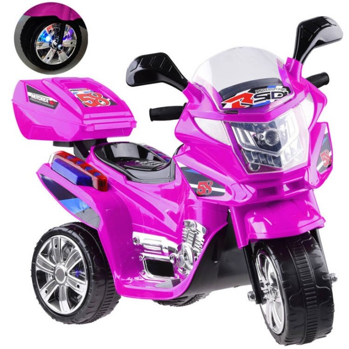 JOKO Elektrická Motorka Lights, osvetlené kolesá, USB vstup, ružová
