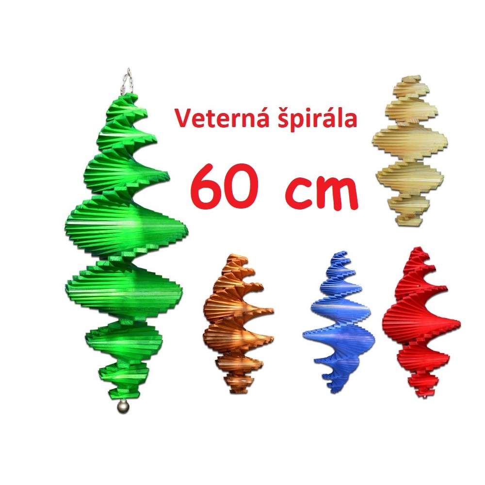 MKSTOR Drevená Veterná špirála 60cm
