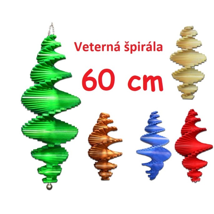 MKSTOR Drevená Veterná špirála 60cm