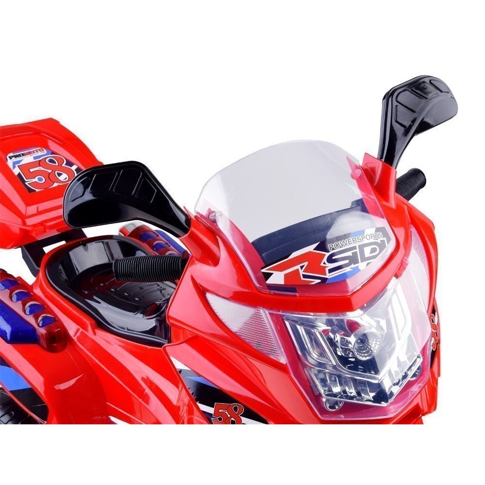JOKO Elektrická Motorka Lights, osvetlené kolesá, USB vstup, červená