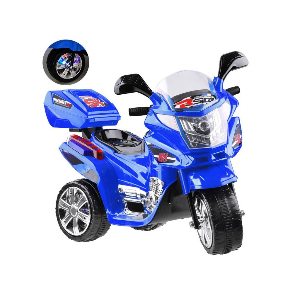 JOKO Elektrická Motorka Lights, osvetlené kolesá, USB vstup, modrá