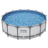 Bestway 5612X Bazén Steel Pro MAX s kovovou konštrukciou 427 cm x 122 cm + krycia plachta + čerpadlo + rebrík