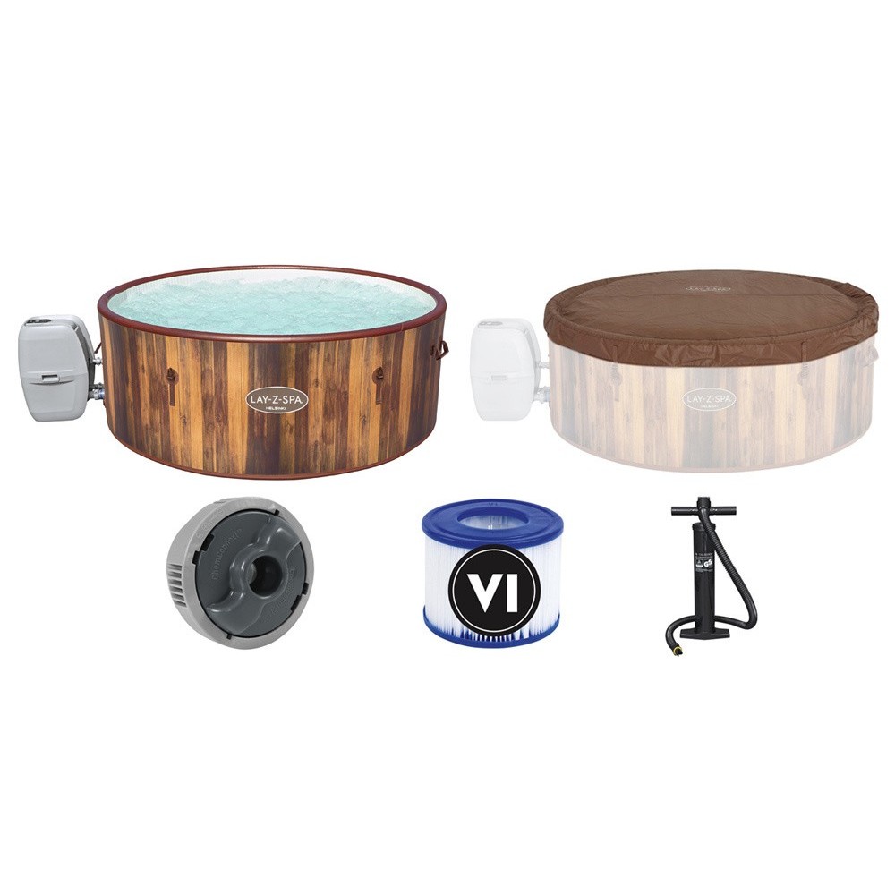 Bestway 60025 Vírivka Lay-Z-Spa Helsinki Air Jet Jacuzzi pre 7 osôb, dizajn dreva