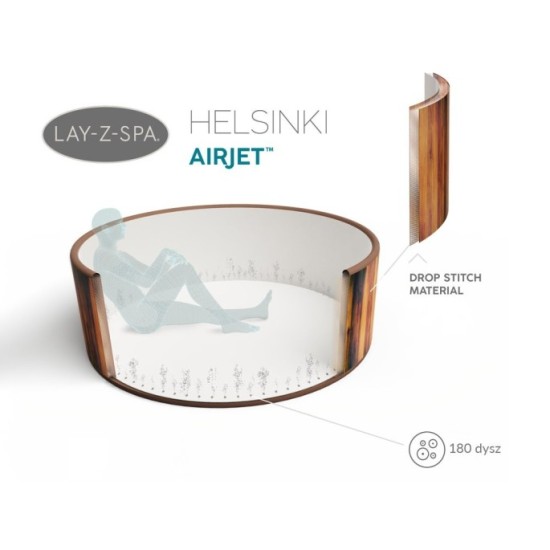 Bestway 60025 Vírivka Lay-Z-Spa Helsinki Air Jet Jacuzzi pre 7 osôb, dizajn dreva