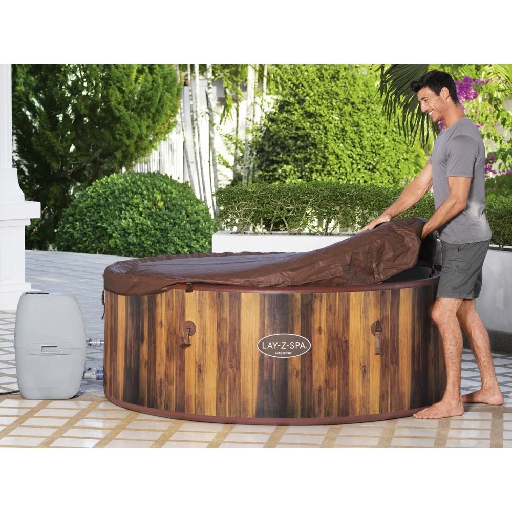 Bestway 60025 Vírivka Lay-Z-Spa Helsinki Air Jet Jacuzzi pre 7 osôb, dizajn dreva