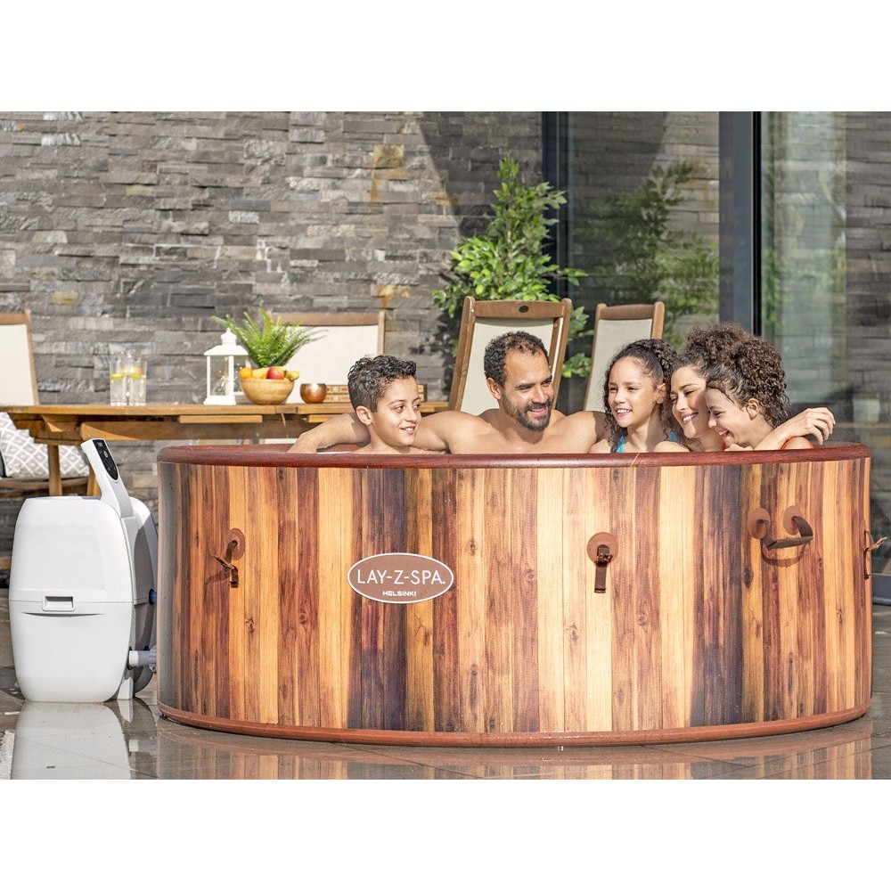 Bestway 60025 Vírivka Lay-Z-Spa Helsinki Air Jet Jacuzzi pre 7 osôb, dizajn dreva