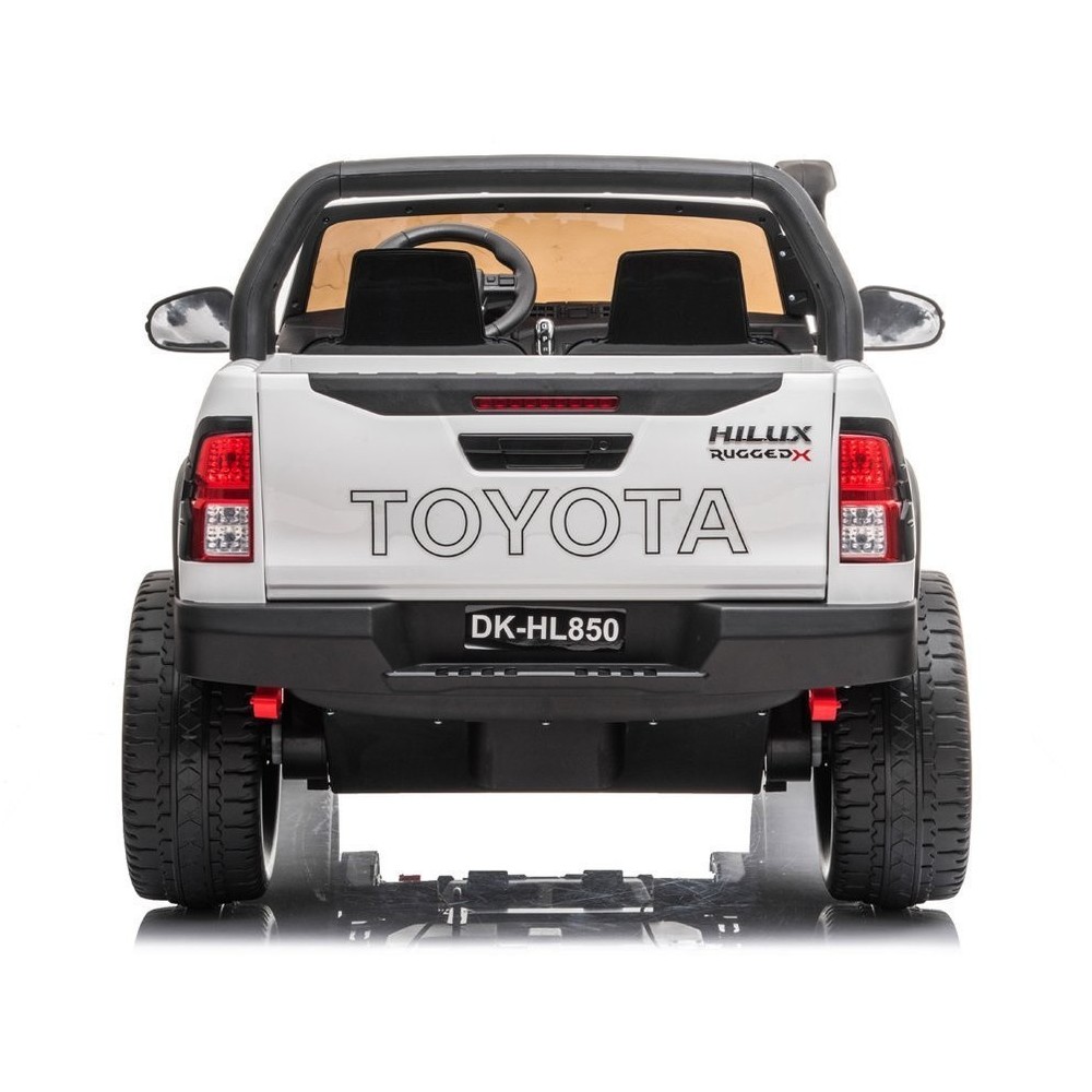 JOKO Elektrické autíčko Toyota Hilux Pick Up, Dvojmiestne Kožené sedadlo, Penové kolesá, Nosnosť 50kg, FM rádio, biele