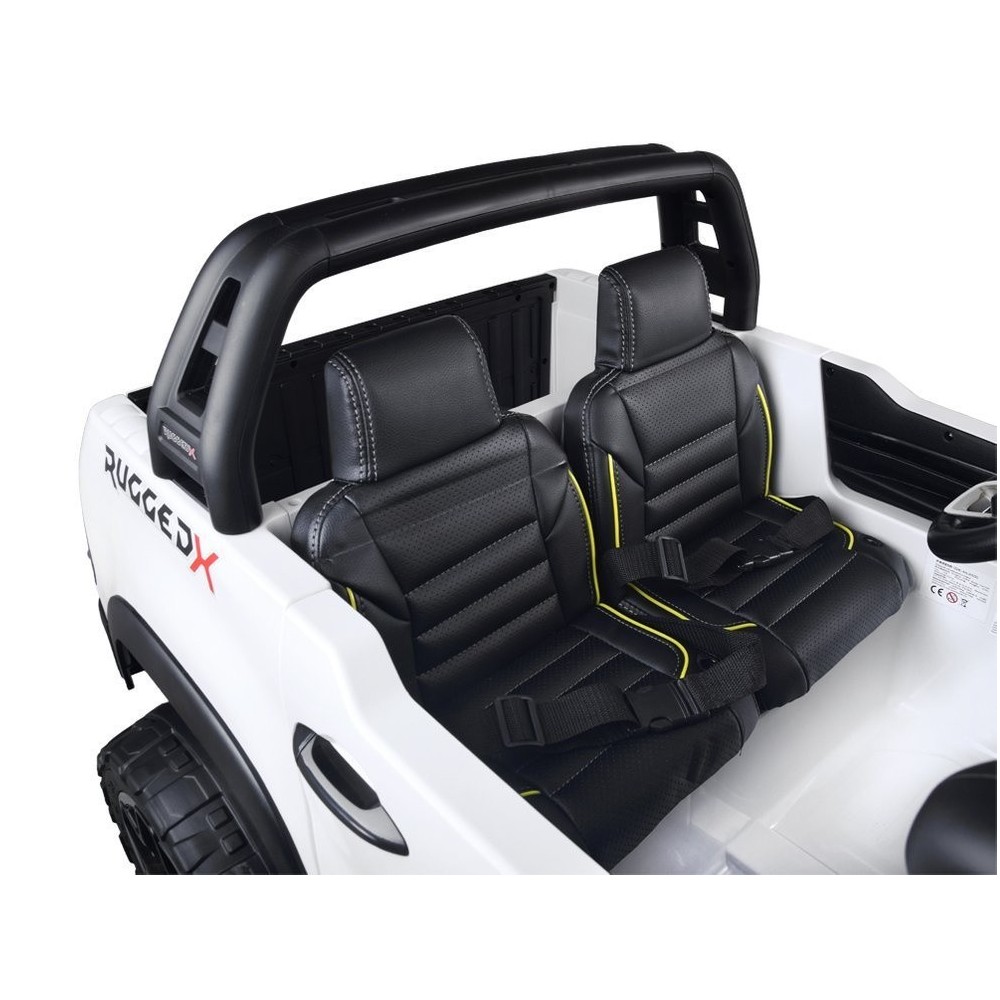 JOKO Elektrické autíčko Toyota Hilux Pick Up, Dvojmiestne Kožené sedadlo, Penové kolesá, Nosnosť 50kg, FM rádio, biele