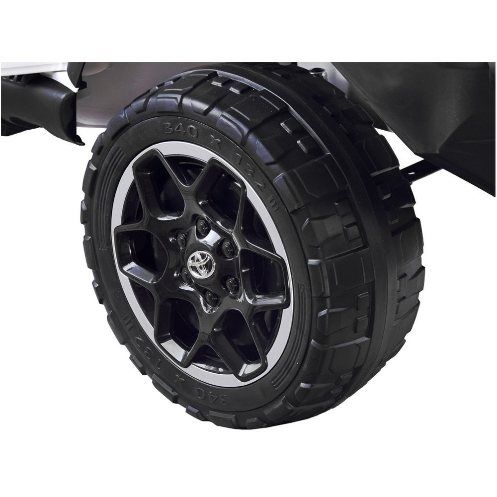 JOKO Elektrické autíčko Toyota Hilux Pick Up, Dvojmiestne Kožené sedadlo, Penové kolesá, Nosnosť 50kg, FM rádio, biele