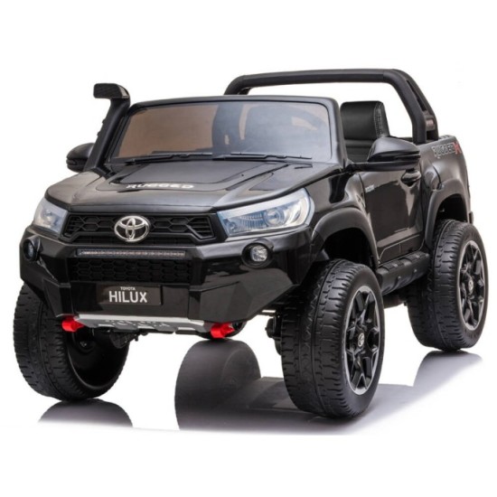 JOKO Elektrické autíčko Toyota Hilux Pick Up, Dvojmiestne Kožené sedadlo, Penové kolesá, Nosnosť 50kg, FM rádio, čierne