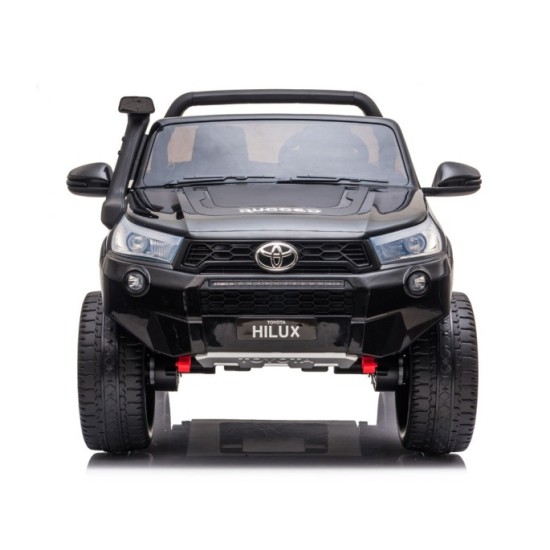 JOKO Elektrické autíčko Toyota Hilux Pick Up, Dvojmiestne Kožené sedadlo, Penové kolesá, Nosnosť 50kg, FM rádio, čierne