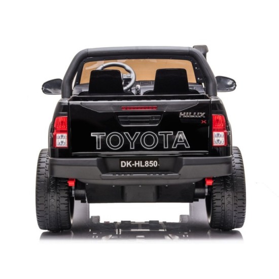 JOKO Elektrické autíčko Toyota Hilux Pick Up, Dvojmiestne Kožené sedadlo, Penové kolesá, Nosnosť 50kg, FM rádio, čierne