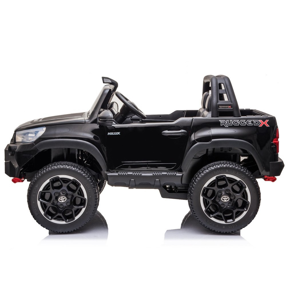 JOKO Elektrické autíčko Toyota Hilux Pick Up, Dvojmiestne Kožené sedadlo, Penové kolesá, Nosnosť 50kg, FM rádio, čierne