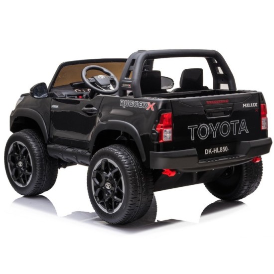 JOKO Elektrické autíčko Toyota Hilux Pick Up, Dvojmiestne Kožené sedadlo, Penové kolesá, Nosnosť 50kg, FM rádio, čierne