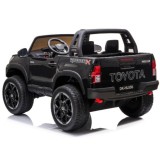 JOKO Elektrické autíčko Toyota Hilux Pick Up, Dvojmiestne Kožené sedadlo, Penové kolesá, Nosnosť 50kg, FM rádio, čierne