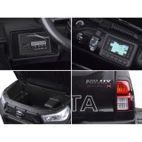 JOKO Elektrické autíčko Toyota Hilux Pick Up, Dvojmiestne Kožené sedadlo, Penové kolesá, Nosnosť 50kg, FM rádio, čierne