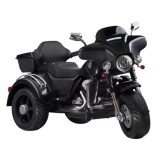 JOKO Veľká Elektrická Motorka Chopper 118cm, penové kolesá, kožené sedadlo, čierna