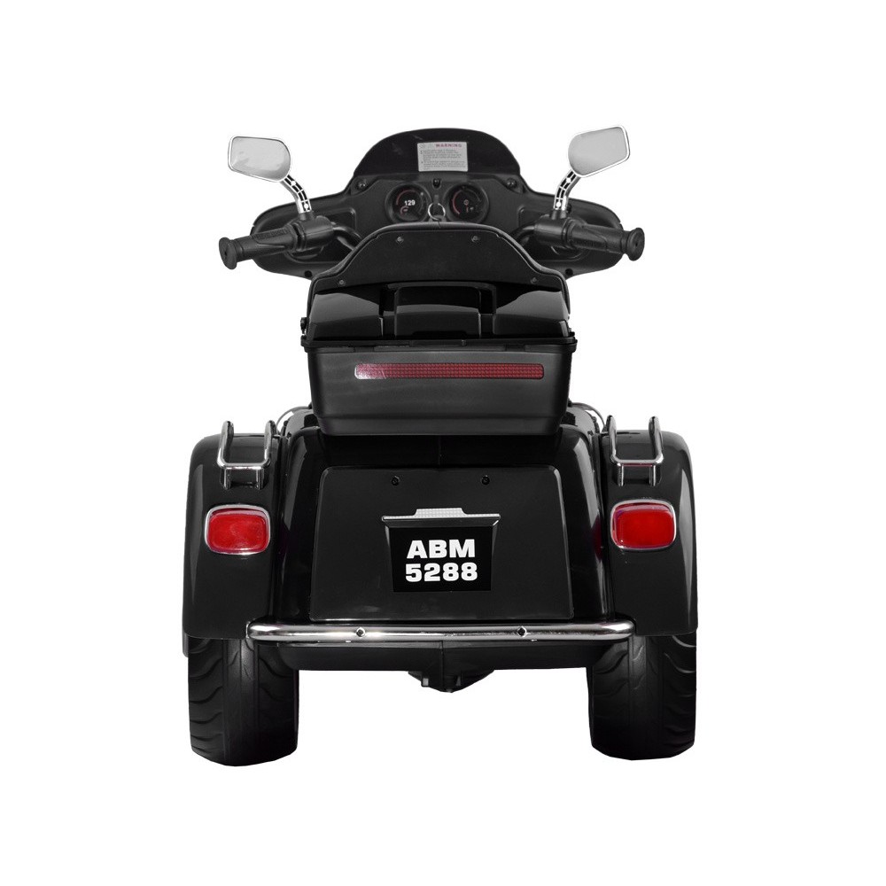 JOKO Veľká Elektrická Motorka Chopper 118cm, penové kolesá, kožené sedadlo, čierna