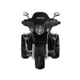 JOKO Veľká Elektrická Motorka Chopper 118cm, penové kolesá, kožené sedadlo, čierna