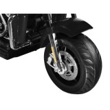 JOKO Veľká Elektrická Motorka Chopper 118cm, penové kolesá, kožené sedadlo, čierna