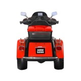 JOKO Veľká Elektrická Motorka Chopper 118cm, penové kolesá, kožené sedadlo, červená