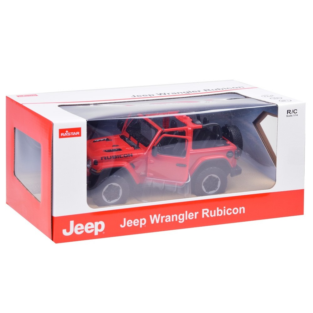 Rastar RC Auto Jeep Wrangler JL 1:14 na diaľkové ovládanie, červené