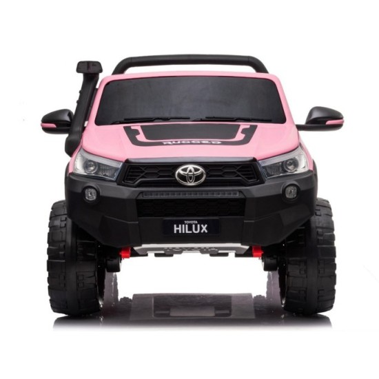 JOKO Elektrické autíčko Toyota Hilux Pick Up, Dvojmiestne Kožené sedadlo, Penové kolesá, Nosnosť 50kg, FM rádio, ružové